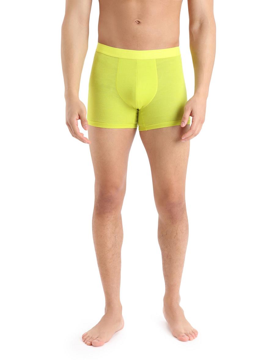 Sous Vêtement Icebreaker Cool-Lite™ Merino Anatomica Boxers Homme Jaune | FR 1318BEXC